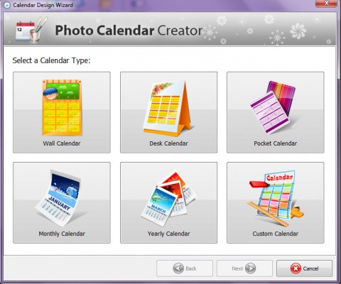 Photo Calendar Creator PRO - Calendar types