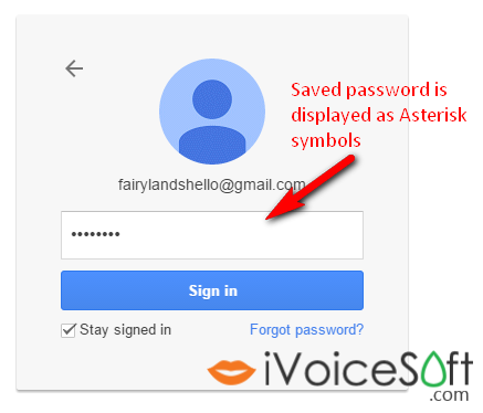 Saved passwords are displayed as asterisk symbols