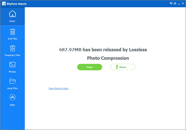Storage saved by compressing photos losslessly