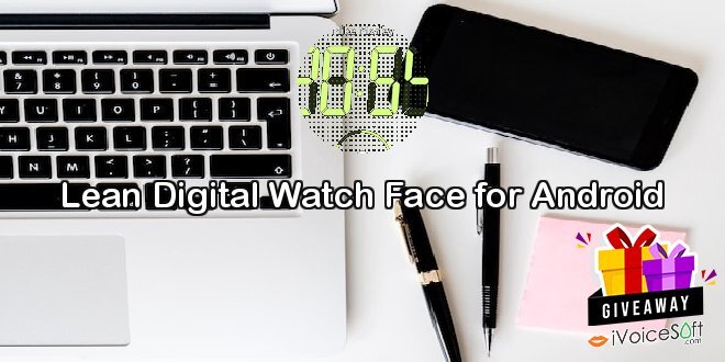 Lean Digital Watch Face for Android