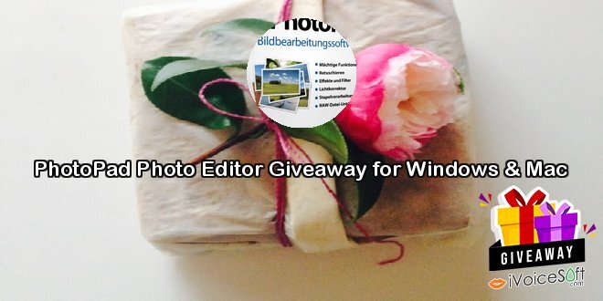 PhotoPad Photo Editor Giveaway for Windows & Mac