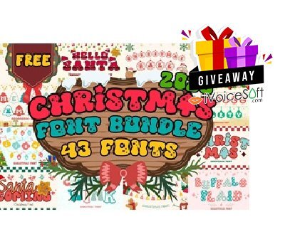 FREE Download Christmas Font Bundle Giveaway From iVoicesoft