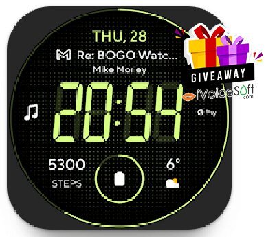 FREE Download Lean Digital Watch Face for Android Giveaway From iVoicesoft