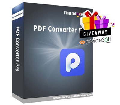 FREE Download ThunderSoft PDF Converter Pro Giveaway From iVoicesoft