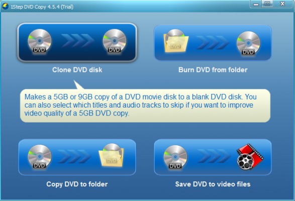 Clone DVD disk - 1Step DVD Copy