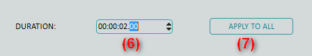 Set time duration for transitions