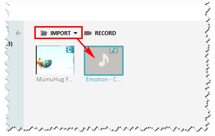 Import audio file