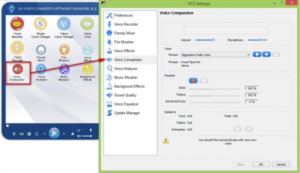 Open voice comparator