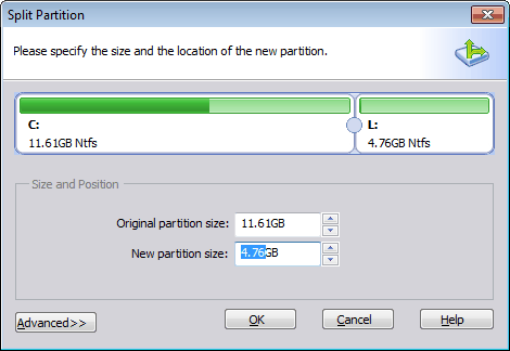 Split partition pro 5.8