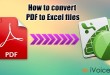 How to convert PDF to Excel file