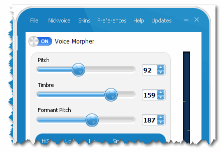 Change timbre and pitch