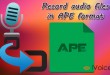 Record audio files in APE format