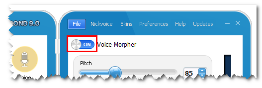 Turn on Voice Morpher