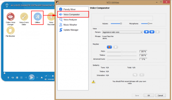 Open voice comparator