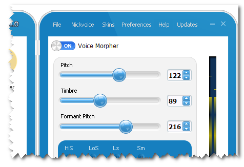 Voice morpher feature