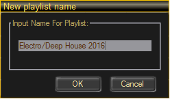 Playlist name