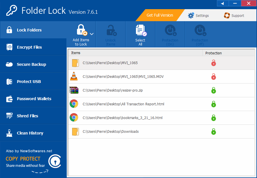 Lock, Encrypt, Shred, Sync and Backup your personal files, folders and drives….