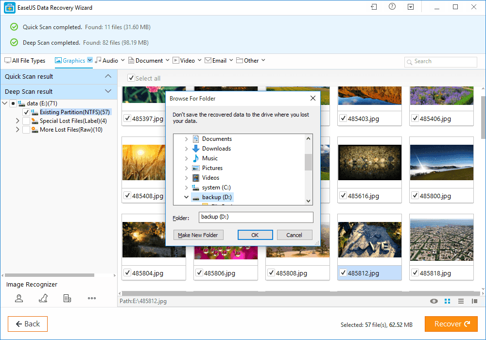 Preview and Recover Lost Files