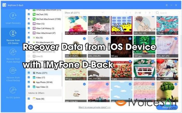 Recover Data from iOS Device   with iMyFone D-Back