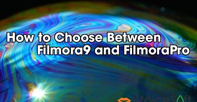 How to Choose Between          Filmora9 and FilmoraPro