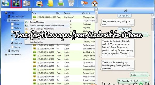 Transfer Messages from Android to iPhone