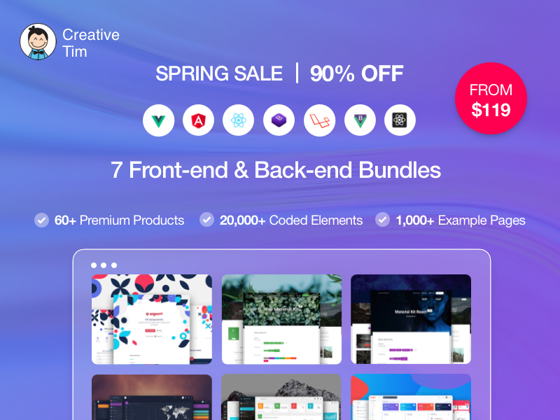 Celebrate Spring with Creative Tim's Spring Sale!