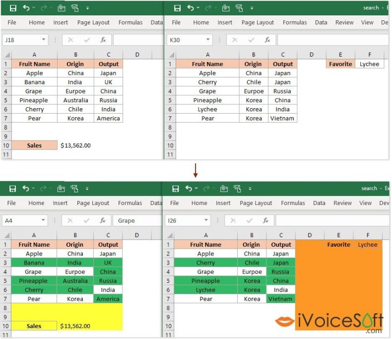 Here I introduce the tricks on comparing sheets side by side horizontally or vertically as below screenshot shown.