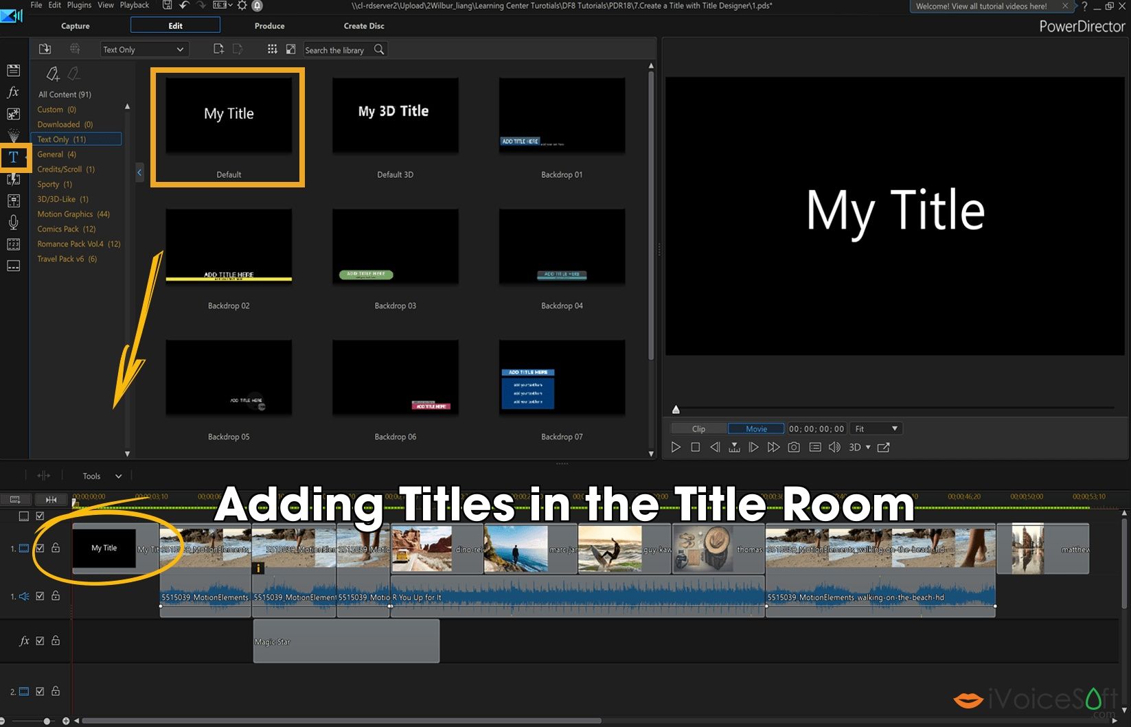     Adding Titles in the Title Room