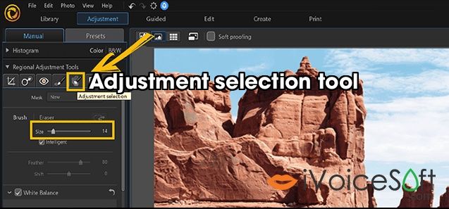 Adjustment selection tool