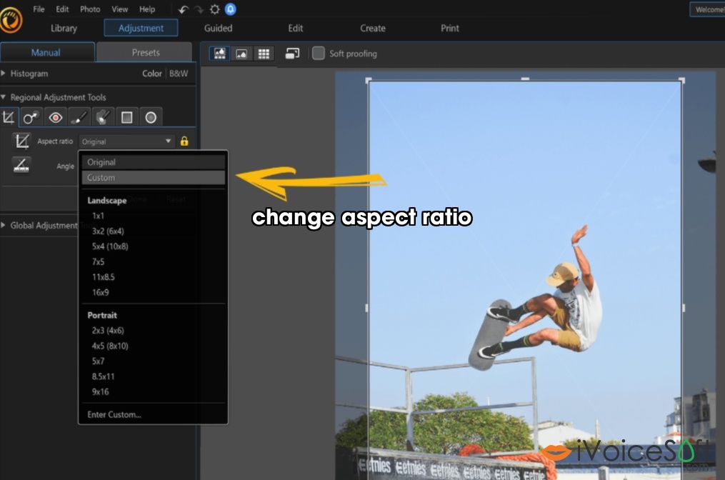 change aspect ratio