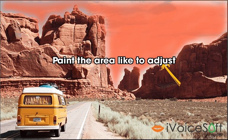 Paint the area like to adjust