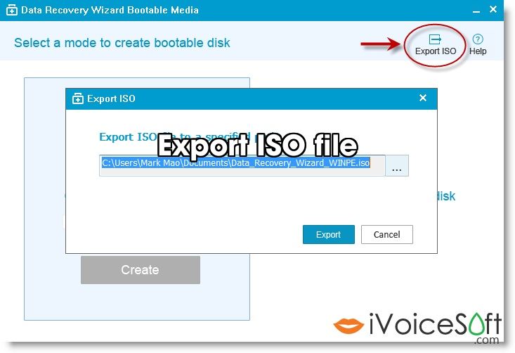 Export ISO file    