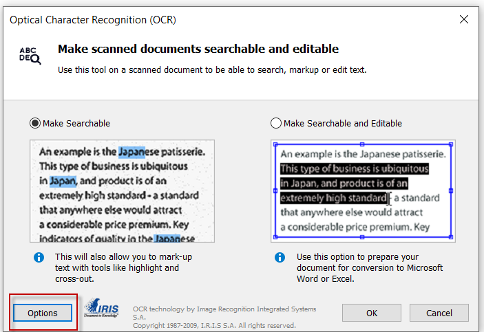 To modify the configuration of Optical Character Recognition (OCR):