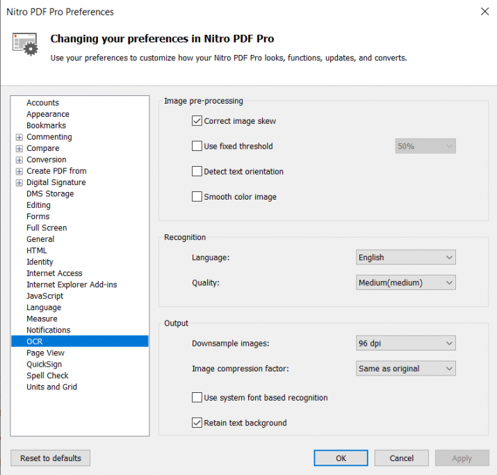 OCR Preferences: Customizing Optical Character Recognition Settings