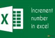increment number in excel