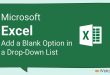 Blanks in Data Validation List