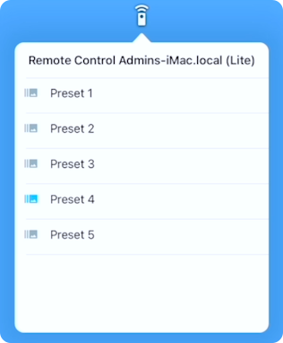 All your presets will be displayed in the app.