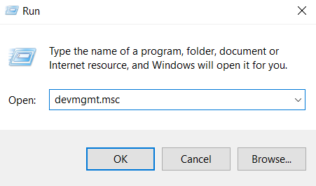 Open the Start menu and type "Device Manager," or press Windows+R, then type 'devmgmt.msc