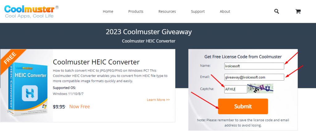 How to get Free License giveaway Coolmuster HEIC Converter
