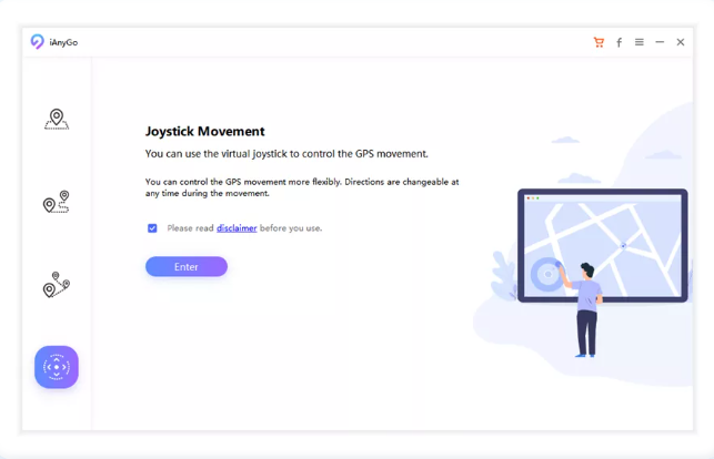 Select "Joystick Movement" Mode