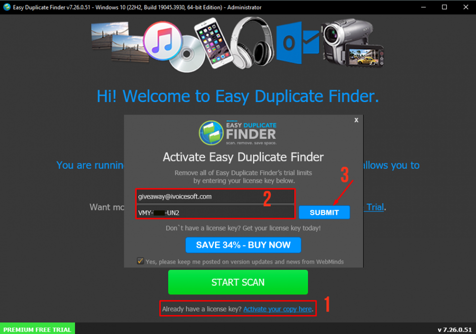 How to get Free License giveaway Easy Duplicate Finder