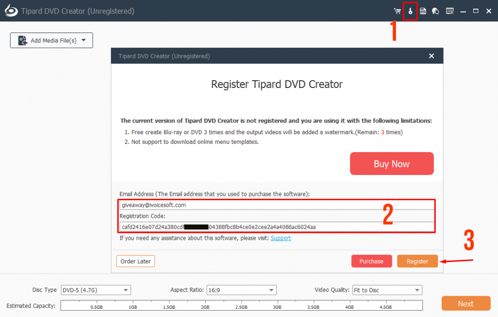 How to get Free License giveaway Tipard DVD Creator